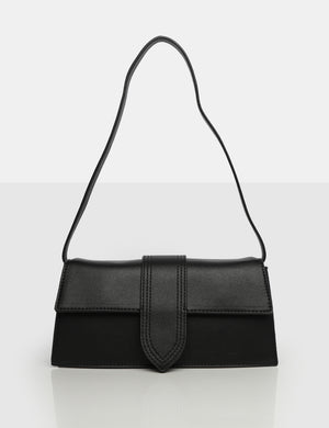 The Mani Black Pu Shoulder Bag