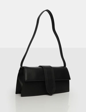 The Mani Black Pu Shoulder Bag