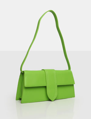 The Mani Lime Pu Shoulder Bag