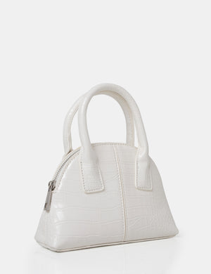 The Nova White Croc Grab Bag