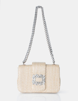 The Darcy Natural Raffia Shoulder Bag