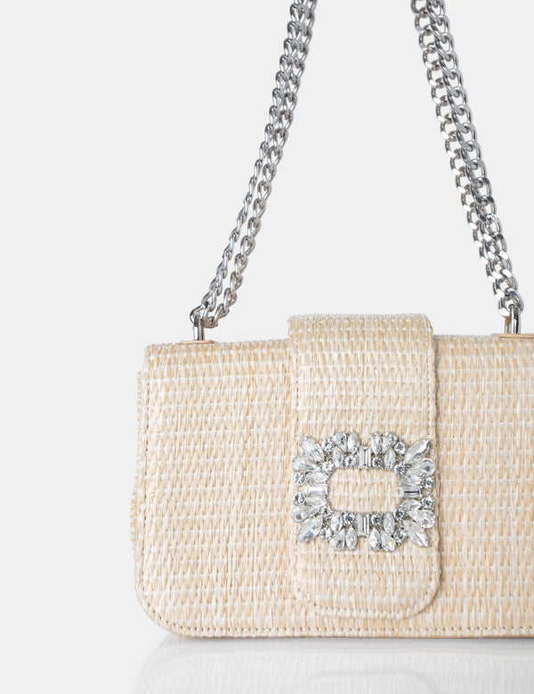 The Darcy Natural Raffia Shoulder Bag