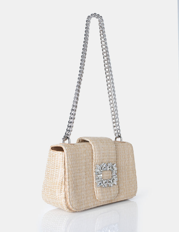 The Darcy Natural Raffia Shoulder Bag