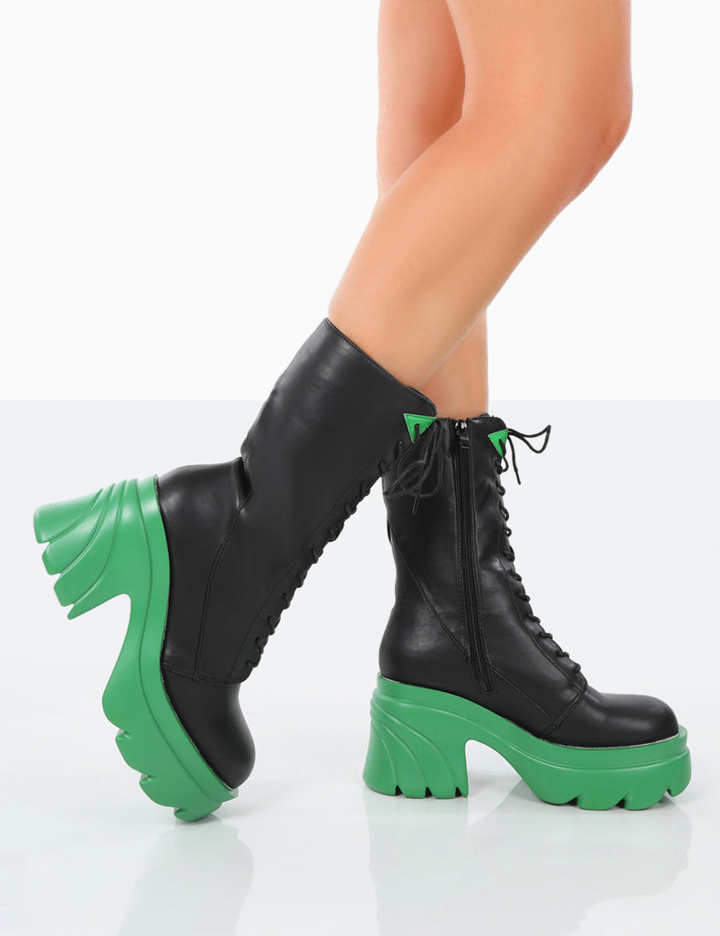 Green clearance platform boots