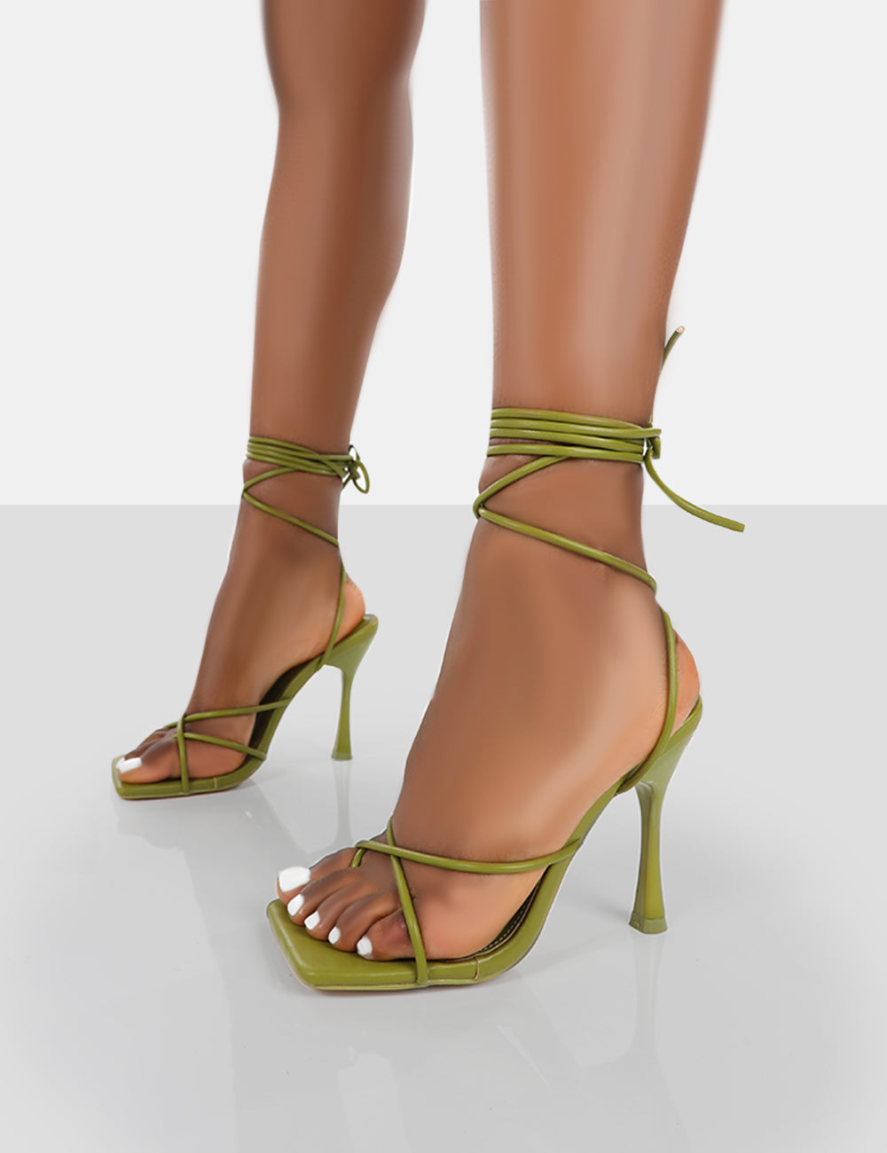 Olive green shop strappy sandals