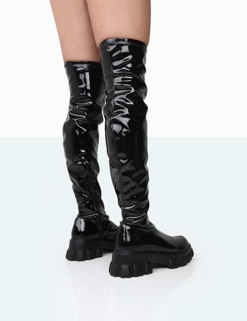 Chunky thigh deals boots