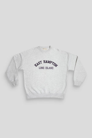 East Hampton Embroidered Oversized Sweatshirt Oatmeal Marl