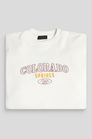 Colorado Springs Oversized Sweatshirt Ecru