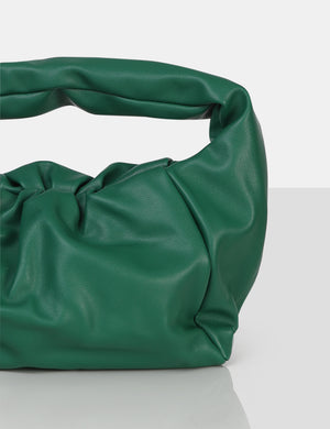 The Perla Green Grain Pu Shoulder Bag
