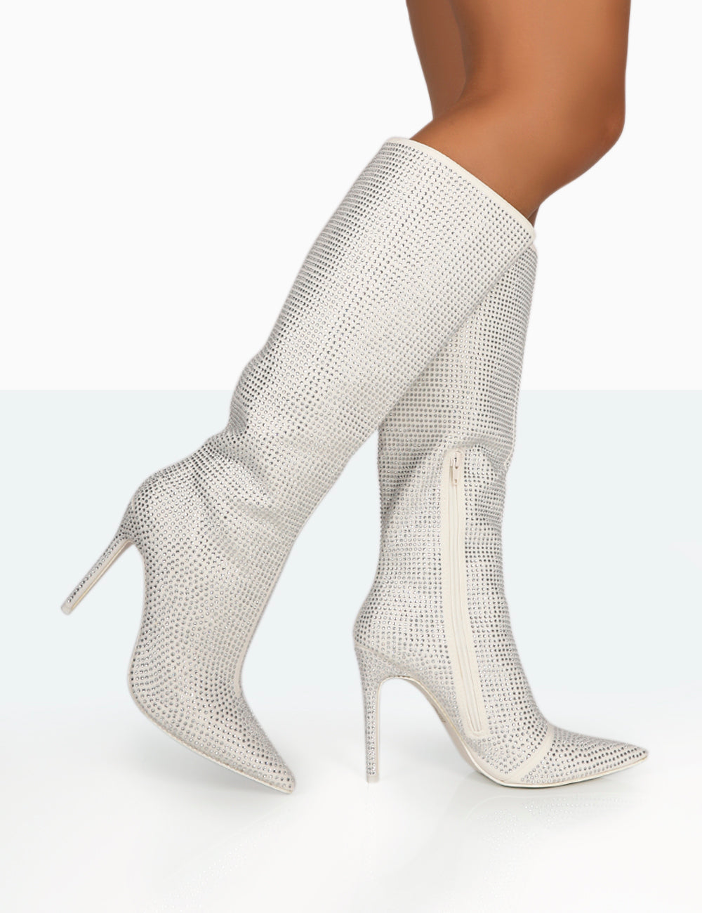 Silver diamond best sale boots