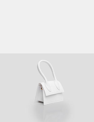 The Alora White Rubber Effect Mini Bag