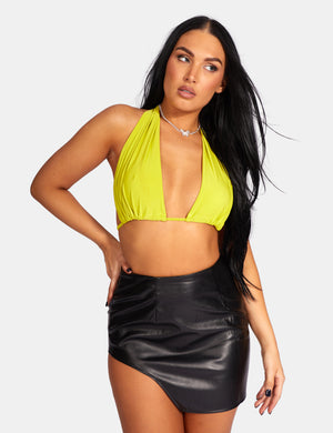 Slinky Halterneck Top Lime