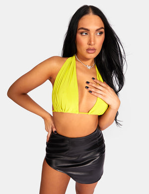 Slinky Halterneck Top Lime