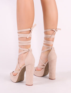 Stella lace shop up heels