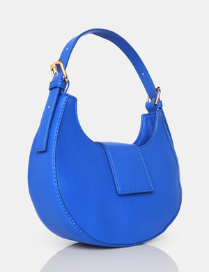 The Irie Cobalt Blue PU Circular Buckle Strap Grab Bag