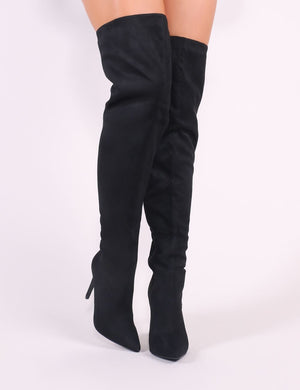 Raydar Over the Knee Boots in Black