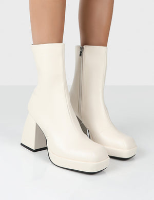 Chunky block sales heel ankle boots