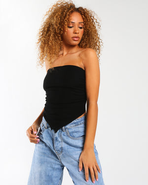 Amber x Public Desire Scarf top in black