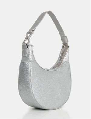 The Bam Bam Silver Glitter Bag
