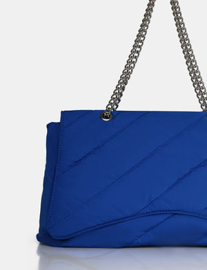 The Laina Blue Nylon Tote Bag