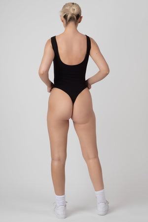 Low Back Scoop Bodysuit Black