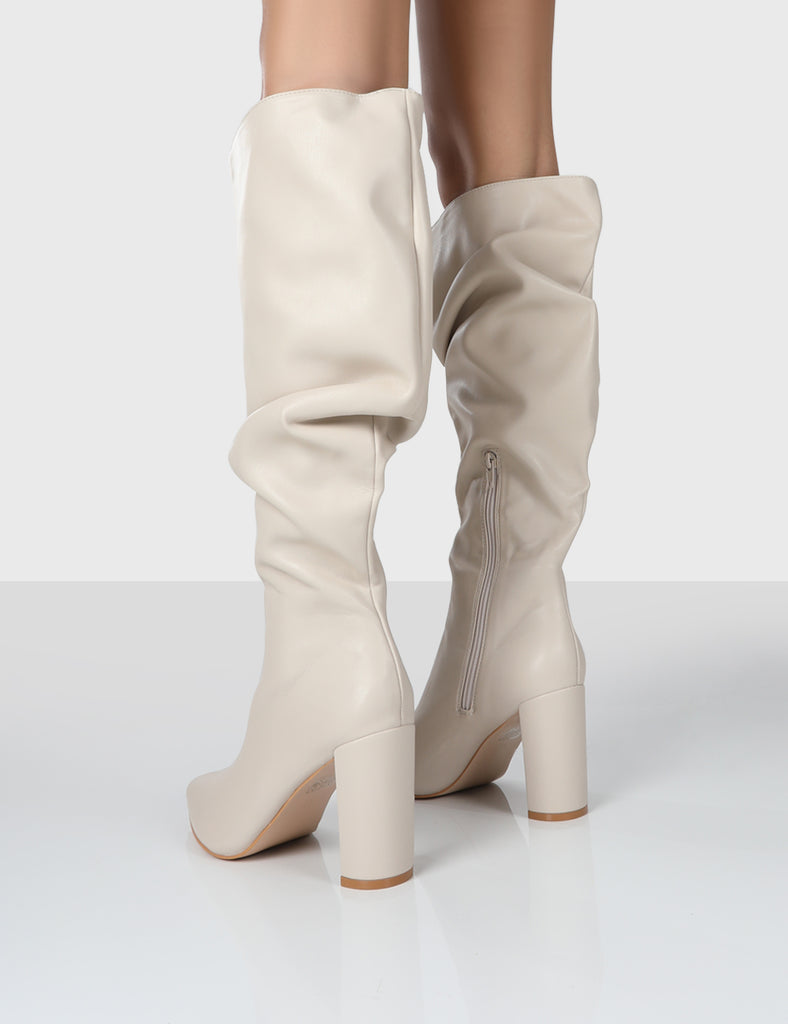 Stone knee high boots discount