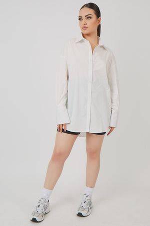 Oversized Poplin Shirt White