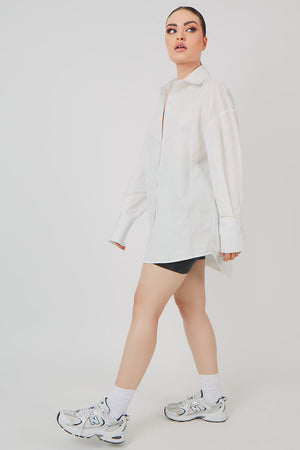 Oversized Poplin Shirt White