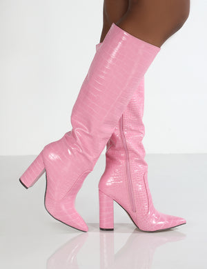 Soft pink deals boots