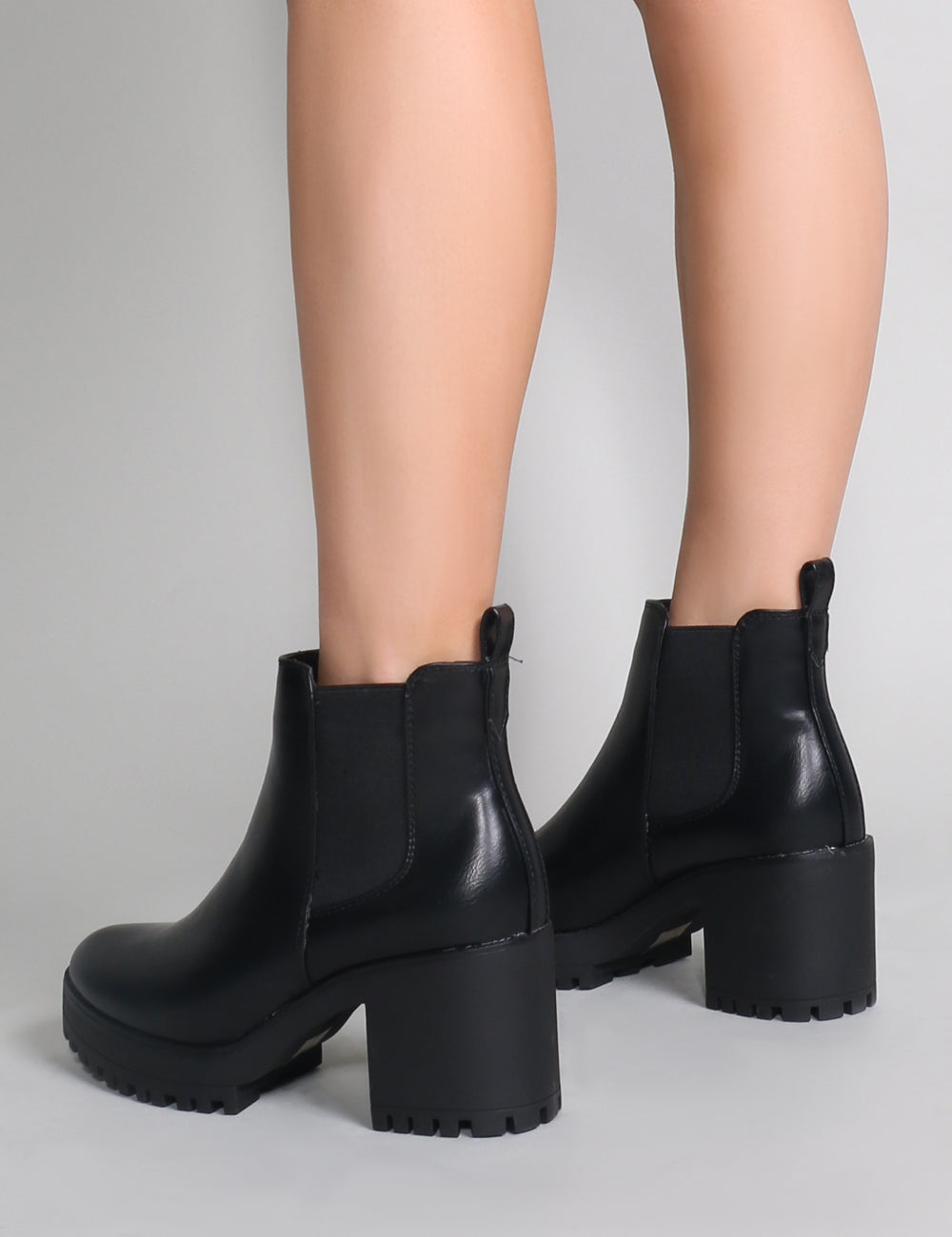 Public desire krissie black chunky boots on sale