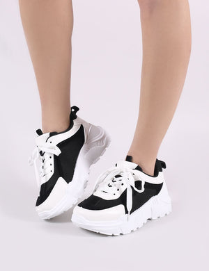 Bills Chunky Trainers in Black and White