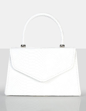 The Astrid White Textured Mini Bag