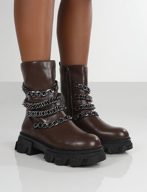 Ankle boots hotsell with chain detail