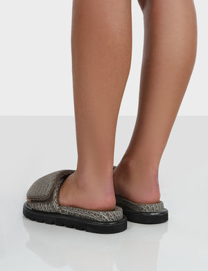 Sweeter Multi Print Padded Slide Sandals